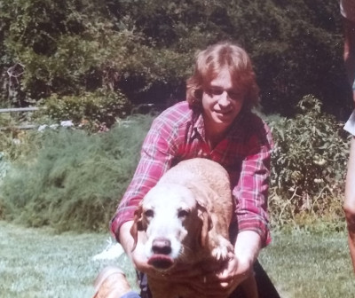 Dan MacDonald as a teenager with his dog