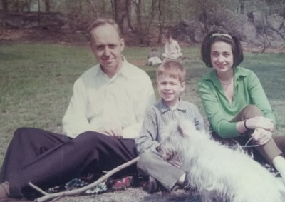 Dan MacDonald as a child with his dog